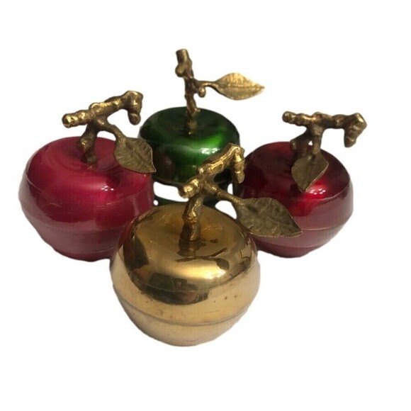 Dl & Co Apple Candles Set Of 4 Mini Apple Candles Boite De Pommes 0.75 Oz - Picture 4 of 9